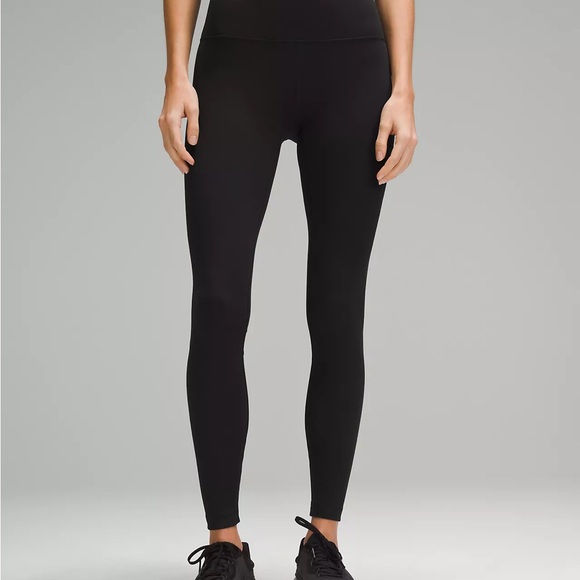 Lululemon Ribbed NWT  Wunder Train Ribbed High Rise Tight 28” black - Picture 1 of 10